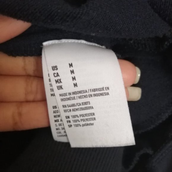 American Eagle Outfitters Rainbow Striped Navy Blue Jacket - Picture 9 of 13